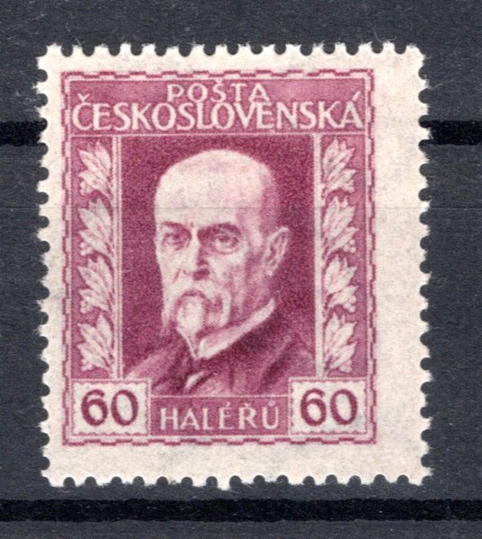 189 Ax, P 3, pergamen, TGM, fialová 60 h, zk. Vrba , hledaná známka