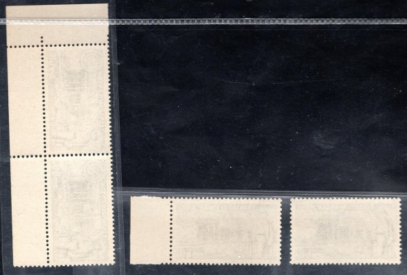 964, VŘSR,  dvoupáska a známky s 2 x nedotiskem pravého okraje 