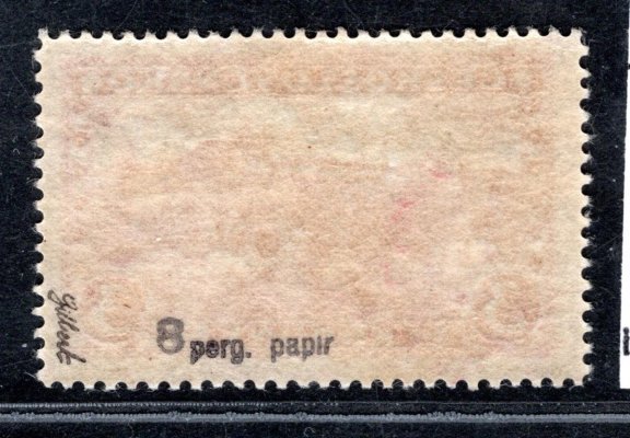 226 x, P 8, pergamenový papír, červená 3 Kč, zk. Gi