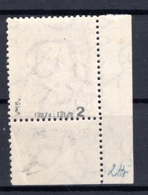 189 A, P 2, neotypie, rohový kus s DČ  2 V 26 , fialová 60 h, zk. Vrba