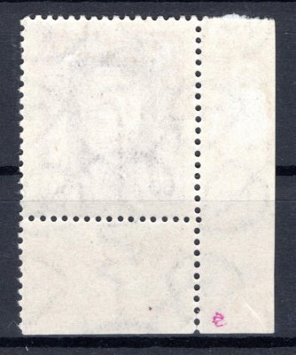 189 A, P 3, neotypie, rohový kus s DČ 1.-V.26  , fialová 60 h