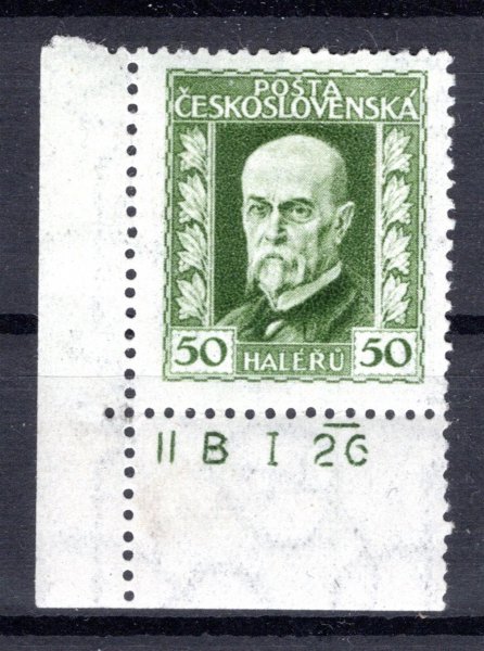 188 A, P 3, neotypie, rohový kus s DČ  II B I 26 , zelená 50 h, zk. Vrba 