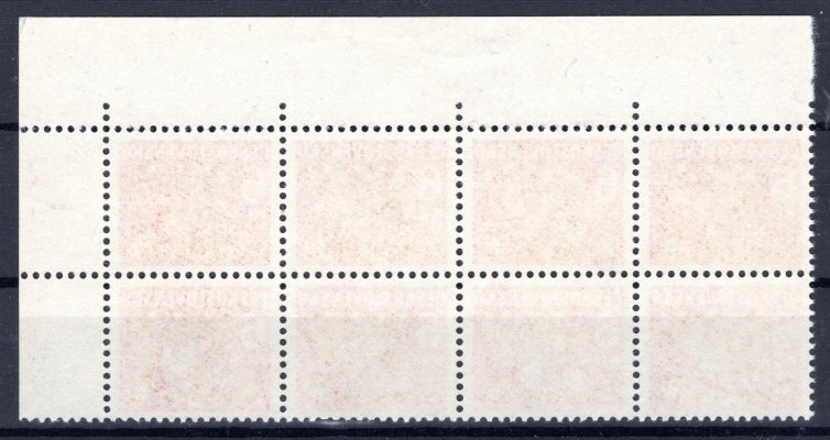 D 103  ; rohový 8 - blok   papír OZ ( kontrolováno Aksamit)  - kat. cena jen samostatných známek 960 Kč 