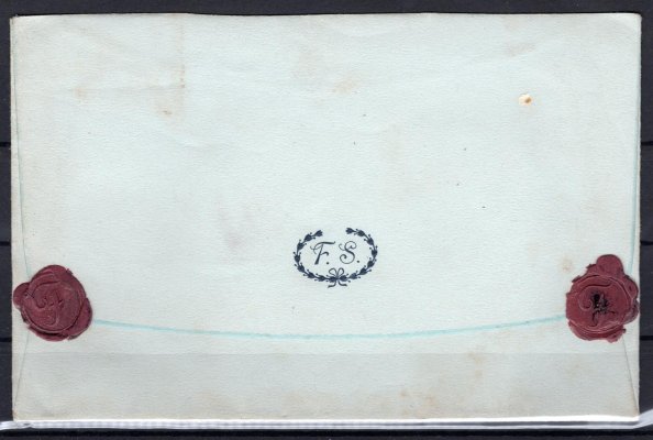 7 ; ozdobný dámský dopis malého formátu, dvoupáska 15 h cihlově červená, spojené příčkové typy, PLAŇANY 6.5.1920, pečetě, dekorativní  