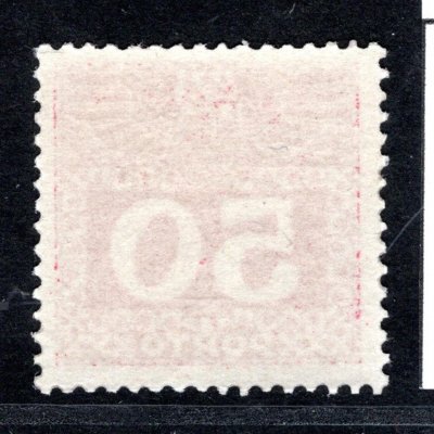 Rakousko - Mi. P 43 z, doplatní velká čísla, papír obyčejný, červená 50 h, kat. 120,- Eu