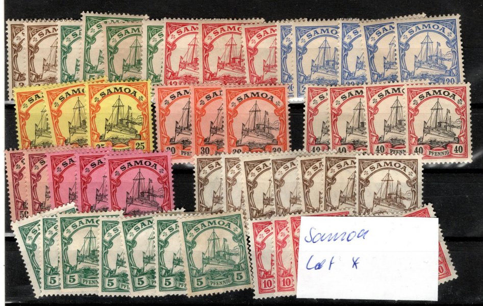 Samoa , sestava známek, Mi. 7 - 15, 20 - 22, lodě