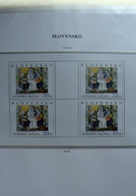 Slovensko -** 1993-2008. vše nafoceno - kupóny, PL, černotisky, členské prémie svazu. 
Obsahuje i cenné známky mimo jiné PL vlačky, Bojná .Vysoký katalog. Jen PL v katalogové  hodnote 1450€,(cca 37 000Kč) samostatné známky nepočítany. vše nafoceno 
