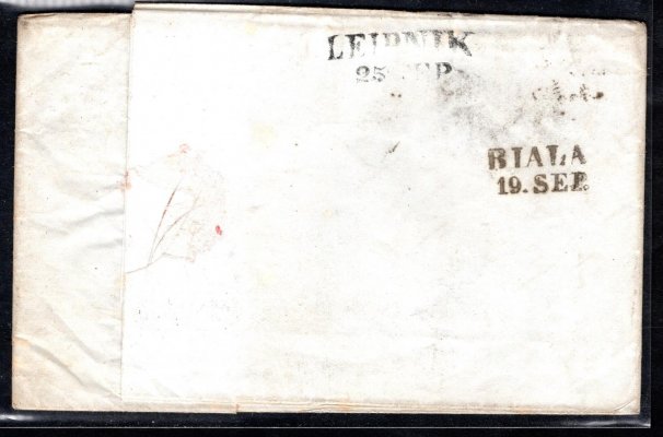 Rakousko - skládaný dopis se známkou Mi. 5 Xa, 9 Kr modrá, ruční papír, typ I, razítko Czernowitz, 15/Sep, příchozí BIALA, 19 sep. a LIEPNIK 25. SEP., katalog 100,- Eu