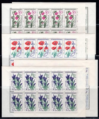 1377 - 82  PL (10), květiny, kompletní řada