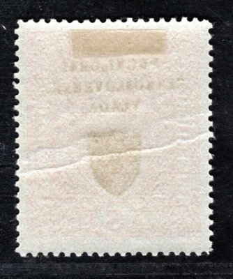 RV 17 ; I. Pražský přetisk, znak,  3 koruna úzká - výrobní  silnější vrásy v papíře 