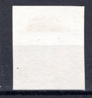 I. návrh, Osvobozená republika  25 h ve fialové barvě, letopočet vlevo,  na bílém papíru bez lepu - větší formát 22,6 + 27,2 mm - Atest Káňa 