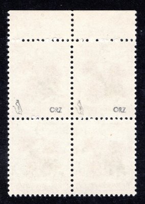 2991 ORZ ; obracené hřebenové zoubkování, krajový 4 - blok - Květena ; kat. cena 2800 Kč 
