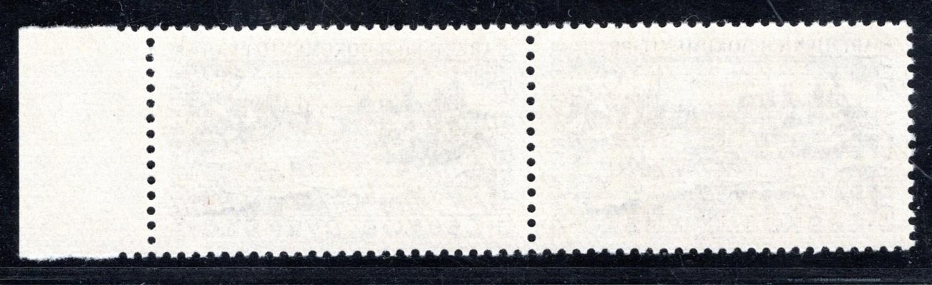 992 Výstava archivních dokumentů 60h, DV2/10 "blesky od špičky chrámu sv. Víta", v rohové dvojpásce, katalogová vada