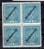 1243 B Michel , ŘZ 11 1/2, 4 blok2 K modrá, vzácná a hledaná známka