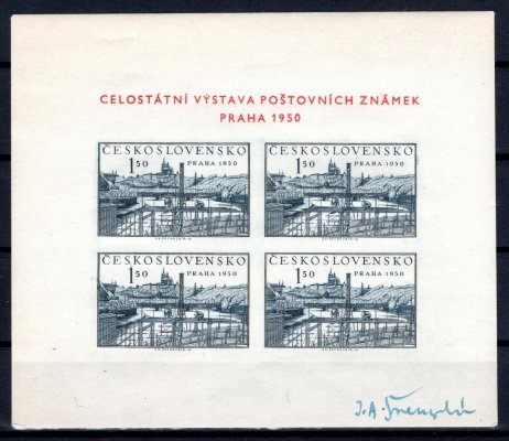 564 A Aršík Praha 1950 - určení A / 7  - s podpisem rytce 