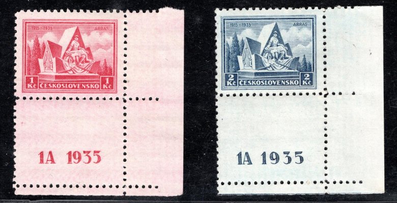 289 - 90 KD, Arras, rohové s DČ 1 a 1A ( 4 x foto ) 
