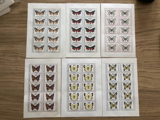 1526 - 31,  PL (10), motýli, kompletní řada - výrobní sklady