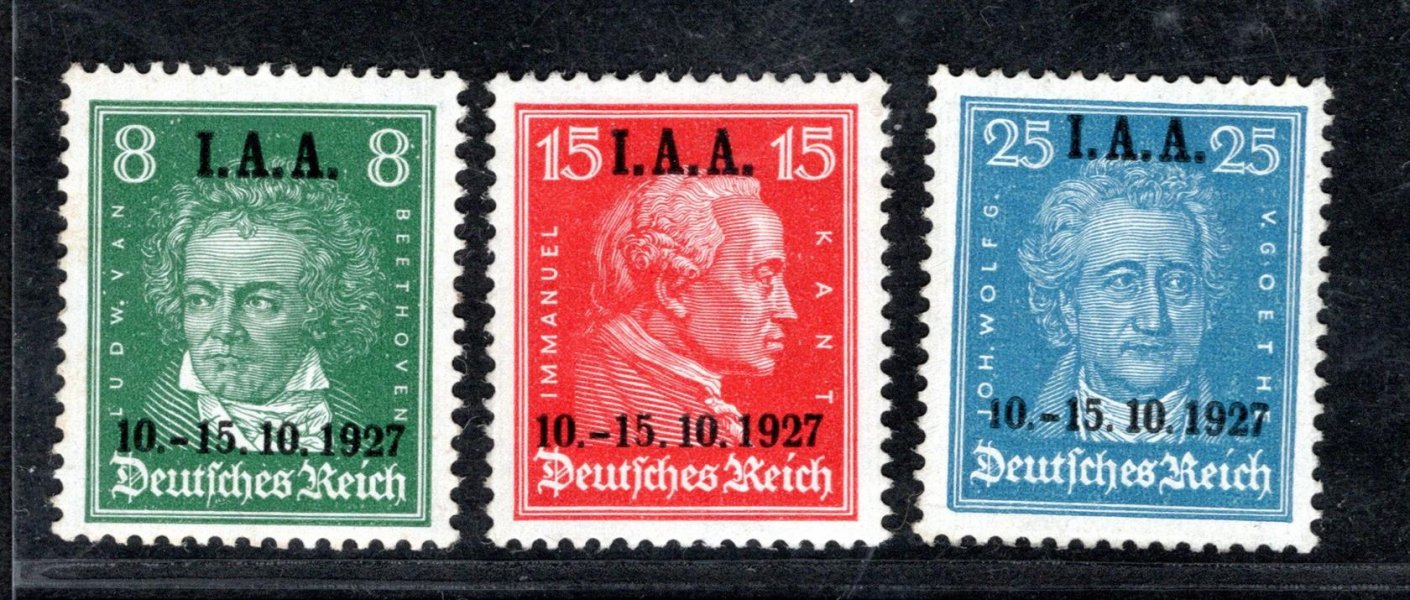 DR - Mi. 407 - 9, přetisk I.A.A., kompletní svěží řada