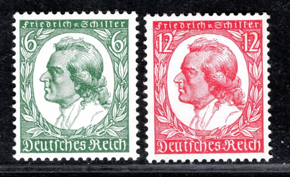 DR - Mi. 554 - 5, Schiller, kompletní svěží řada.