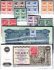 TGM - kolkové známky na bankovky z roku 1945, použití na Slovensku 4 bloky !, krásná sestava včetně okolkovaných bankovek, zajímavé