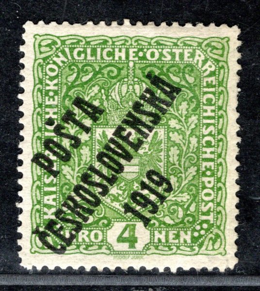 50 II, typ II, široká, znak 4 K, sv. zelená