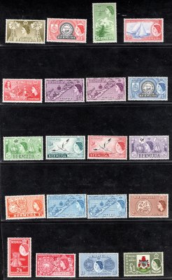 Bermuda - SG. 135 - 50, 140 a 145a Alžběta, kompletní řada, 