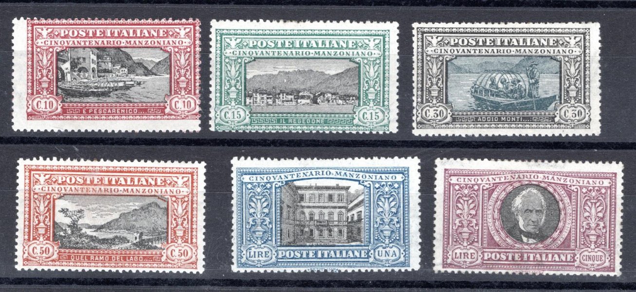 Italie - Mi. 188 - 193, Manzonni, kompletní řada, 2000 Eu 