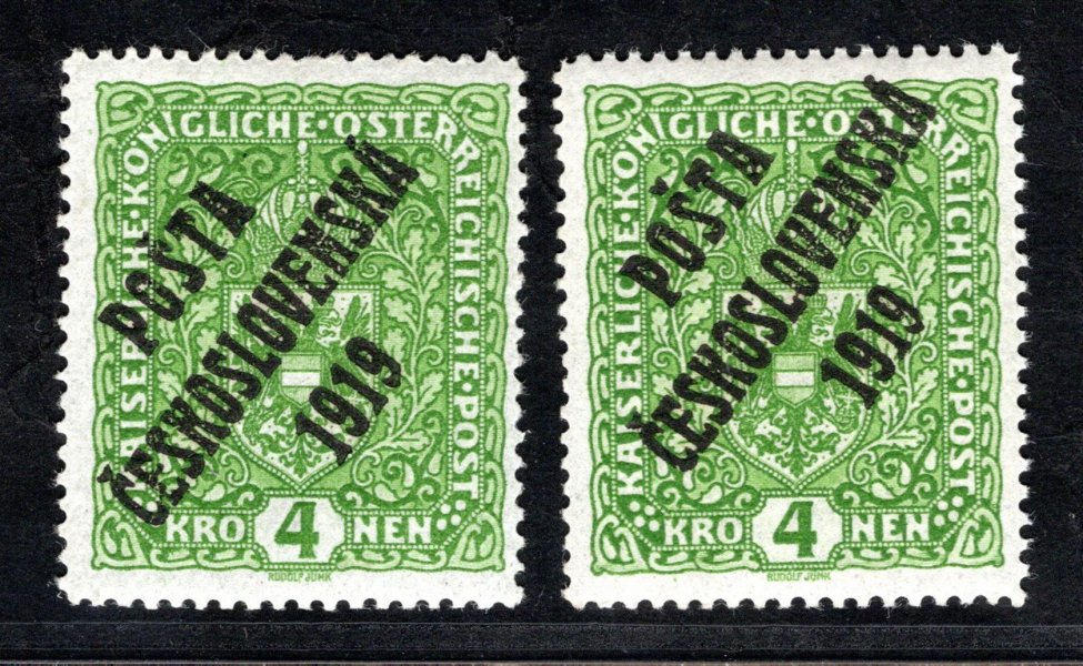 50 I ; 4 koruna úzká ; 2 kusy typ I + II - obě zkoušeno Gilbert 