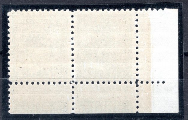 266 KD, Orlík, levá dolní rohová dvoupáska bez DČ, modrá 4 Kč, okraj široký