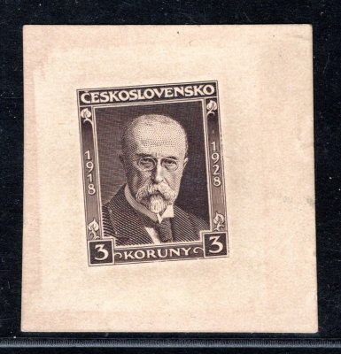 241  Rytina Rok 1928  ; 3 Koruna Masaryk 1928 v původní barvě 