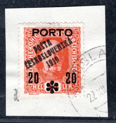 87 typ I , PORTO, oranžová, 20/54, na výstřižku, zk. Gi