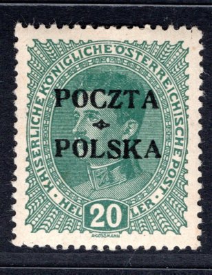 Polsko - Mi. 35, přetisk POCTA/POLSKA