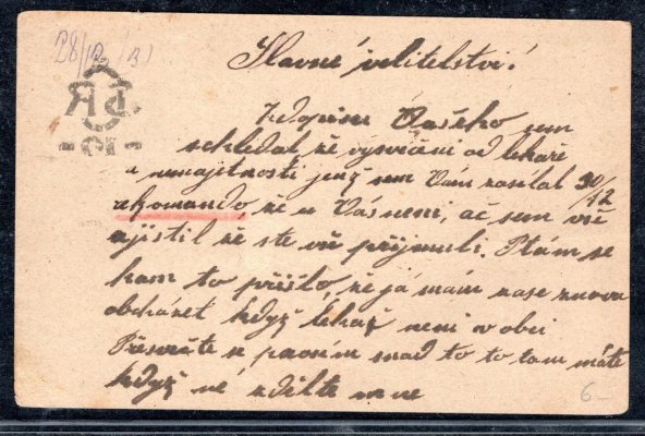 2 Kusy ; KL 8h Karel s přetiskem ČSR 10h, vzadu obtisk (), DR vylámané CERHENICE, 15. 4. 19 do Prahy + KL 8h Karel dofr. 5h Hradčany a 2h spěšná, DR PRAHA 18. 6. 19 do Poličky, ( natržena)  vlastenecky kupónem přelepený císař 