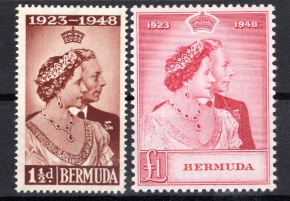 Bermuda - SG. 115 - 6, Alžběta, stříbrná svatba