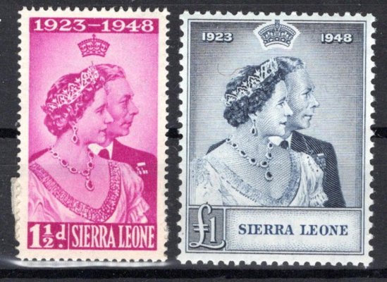 Sierra Leone - SG. 203 - 4, Alžběta, stříbrná svatba