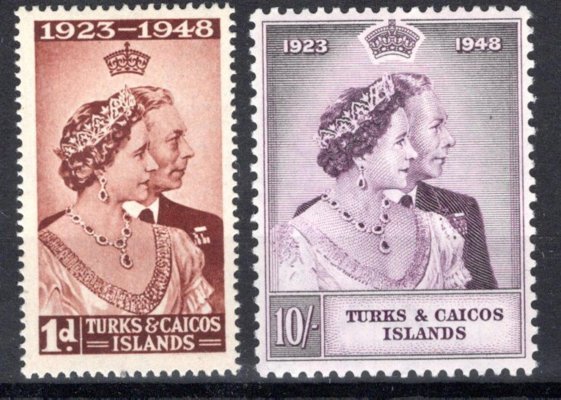 Turks-Caicos - SG. 208 - 9, Alžběta, stříbrná svatba