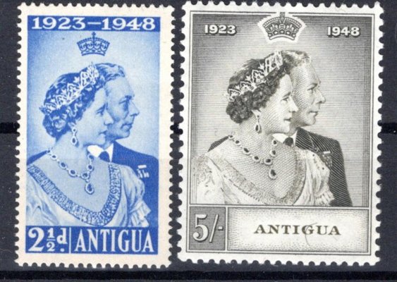 Antigua - SG. 112 - 13, Alžběta, stříbrná svatba