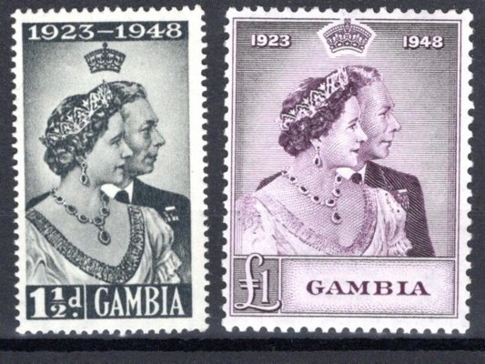 Gambia - SG. 164 - 5, Alžběta, stříbrná svatba