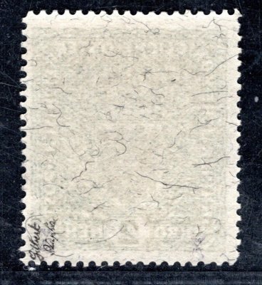 RV 16 a ; Pražský přetisk I - 2 koruna modrá - žilkovaný papír - formát široký 26 x 29 mm - zkoušeno Stupka, Gilbert 