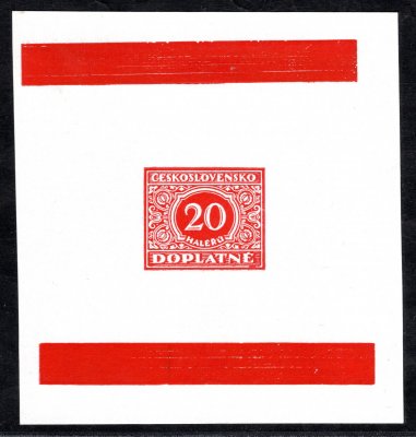 DL 57 ZT, křídový papír, otisk v aršíkové úpravě, v červené barvě, atest Darmietzel - tisk z pozdější doby, prodáváme jako falzum ke studiu