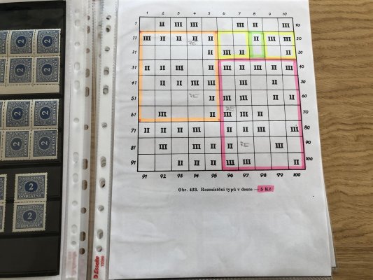 DL 61 - 66, 60 h a korunové hodnoty, krásně rozpracovaná rekonstrukce  TD, různě velké části archů,  s DV, spojenými typy, retušemi a DČ, knihtiskové vydání, velmi zajímavá emise, ojedinělé, doporučujeme prohlídku, vyvoláváme za velmi příznivou cenu