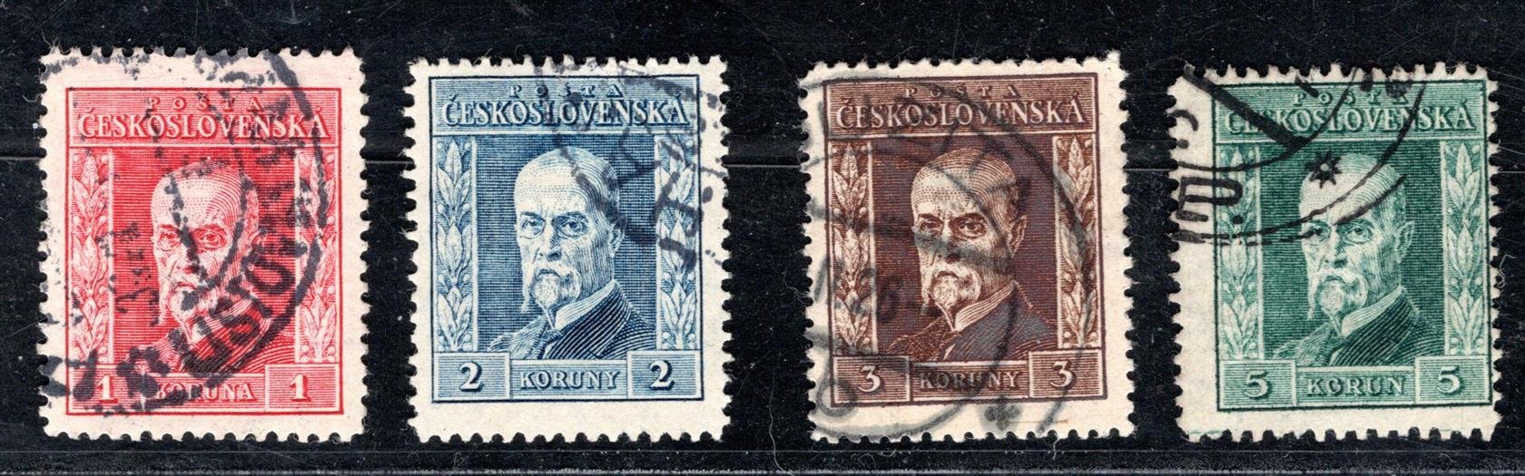 190 - 193 A Typ I ; 1 Kč - 5 Kč - všechny P 4 