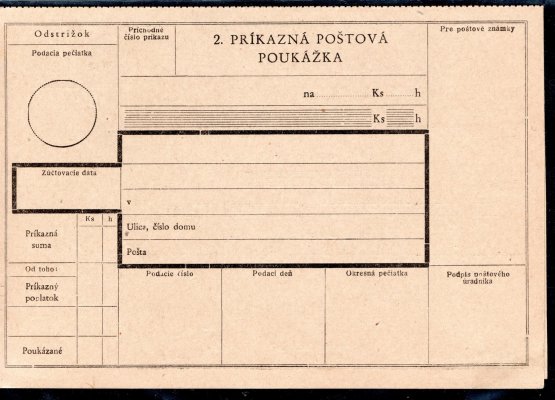 Příkazný arch CPH 3, 1940 - letopočet C 1940 jen na přední straně, hezká kvalita, kat. cena 35 euro 