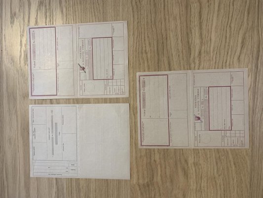 1945 CPA 2.3, CPV 13.3Aa, CPV 13.3 Bb, příkazní arch a 2 poštovní výběrky A. Hlinka s přetiskem ČESKOSLOVENSKO, všechny jsou nesložené - Katalog 4345 Kč 