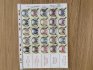 vlastní známky, kompletní tiskový list o 25 ti známkách (samolepící) - první známky světa, vzácné známky, známky Rakousko, chybotisky, první známky ČR I, velmi zajímavé
