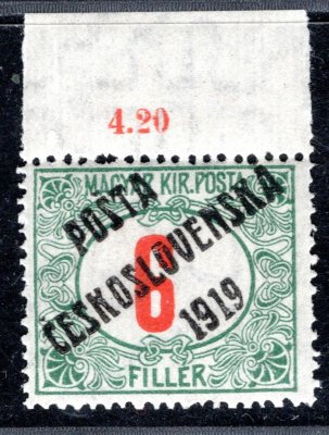 134, typ II,  krajová s počítadlem doplatní červená čísla, 6 f, zk. Ma