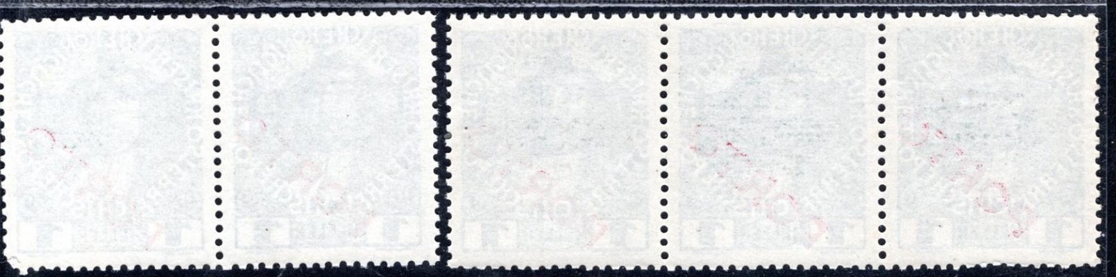 Rakousko - Mi. P 58,  PORTO, šedá 1 h , třípáska a dvoupáska