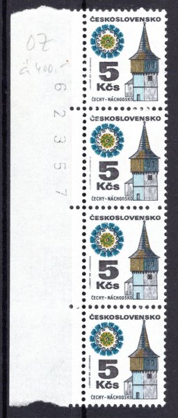 1964 xb, papír oz, architektura, krajová 4 páska, kat. 2000