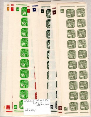 NV 1, 3/4, 6/9, novinové,  20-ti pásy,  DČ , 1-39, 2-39