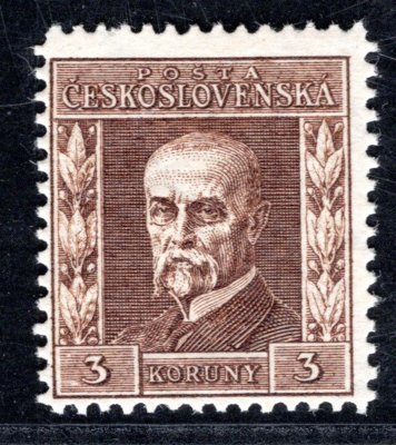 196, P 6, typ II, TGM, hnědá 3 Kč, zk. Gi, Pofis